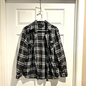 Black and white plaid shirt!